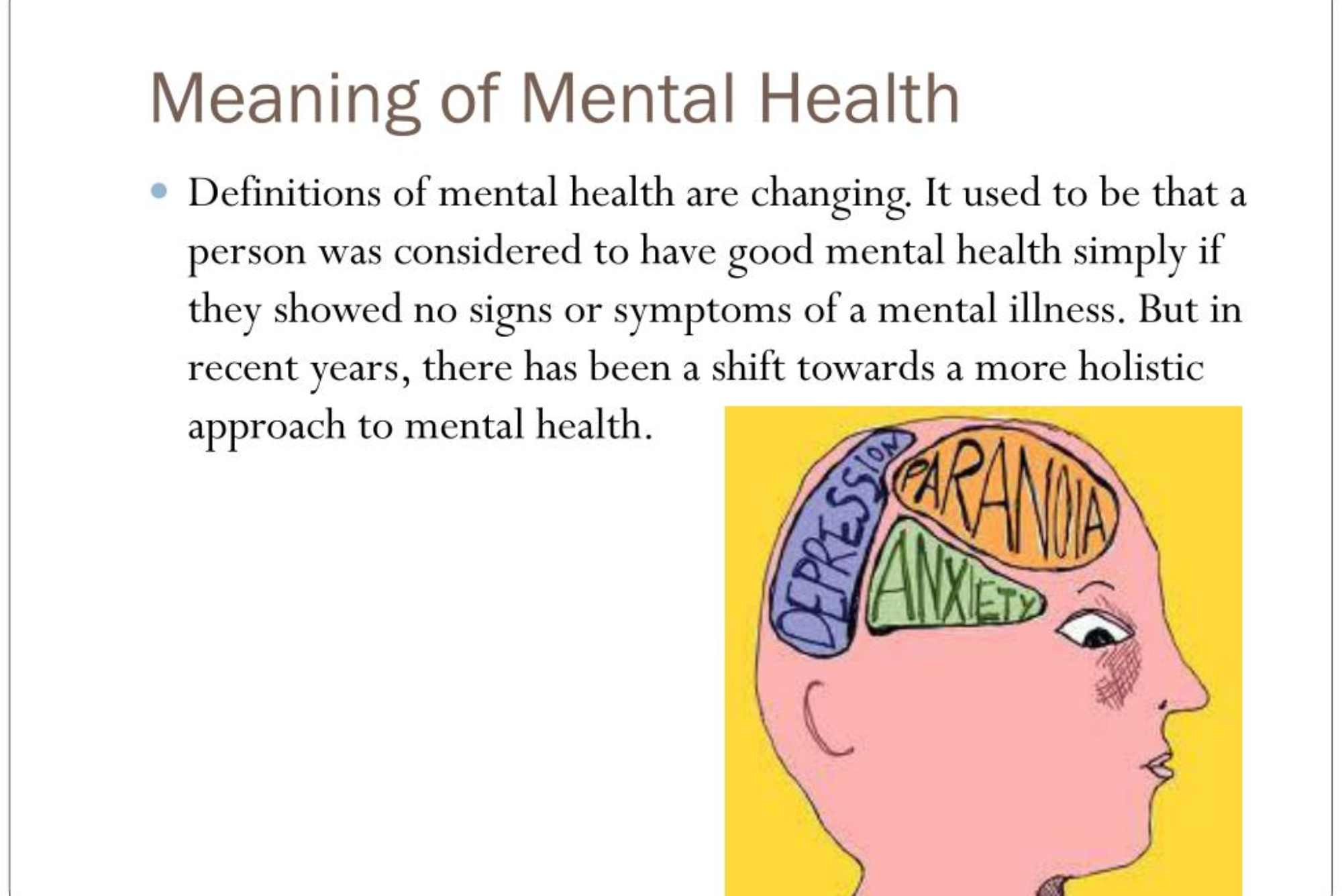what is meant by mental health