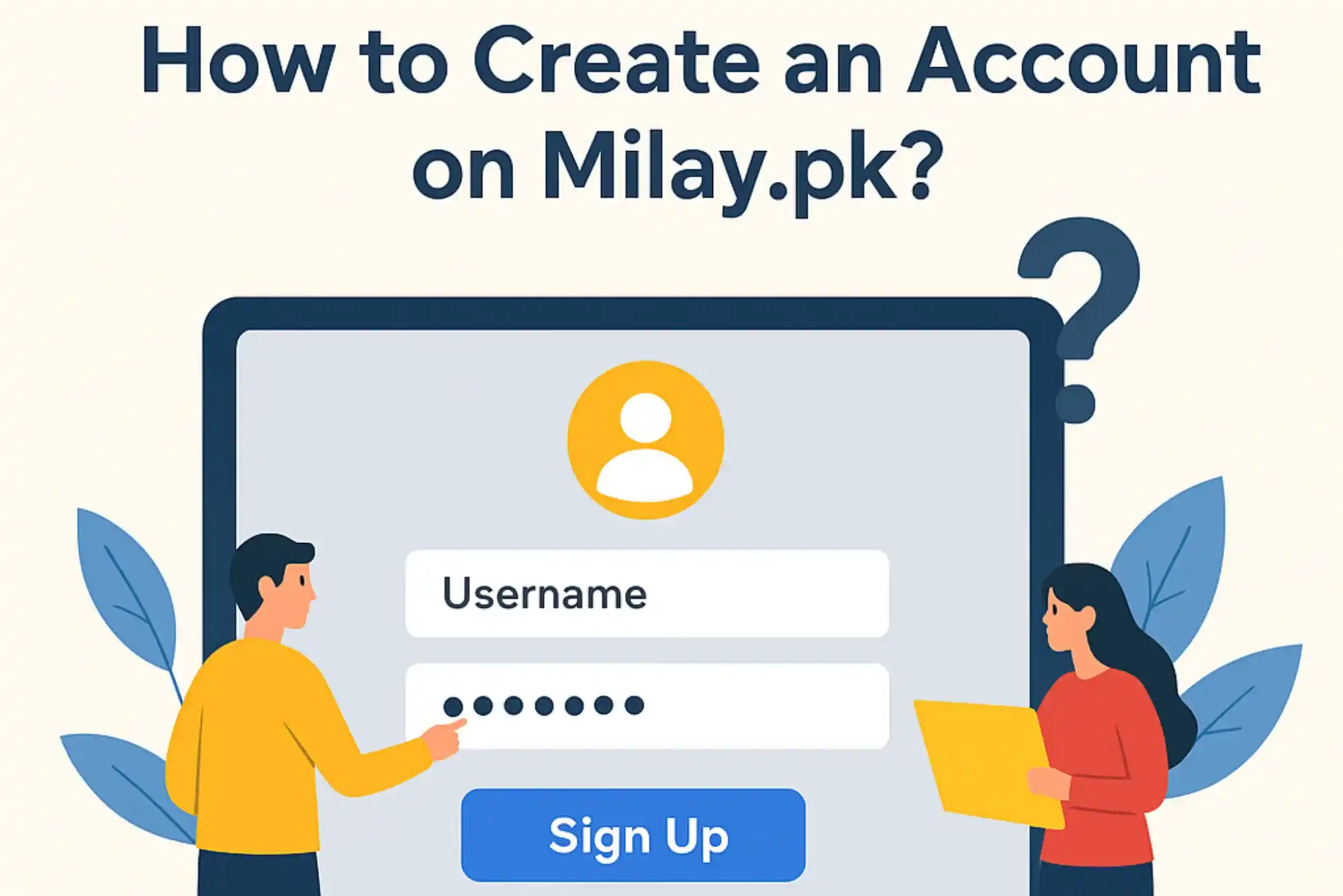 How to Create an Account on Milay.pk